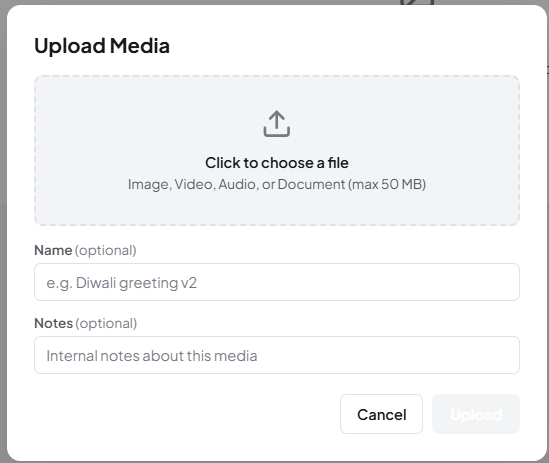 Figure 24. Upload media